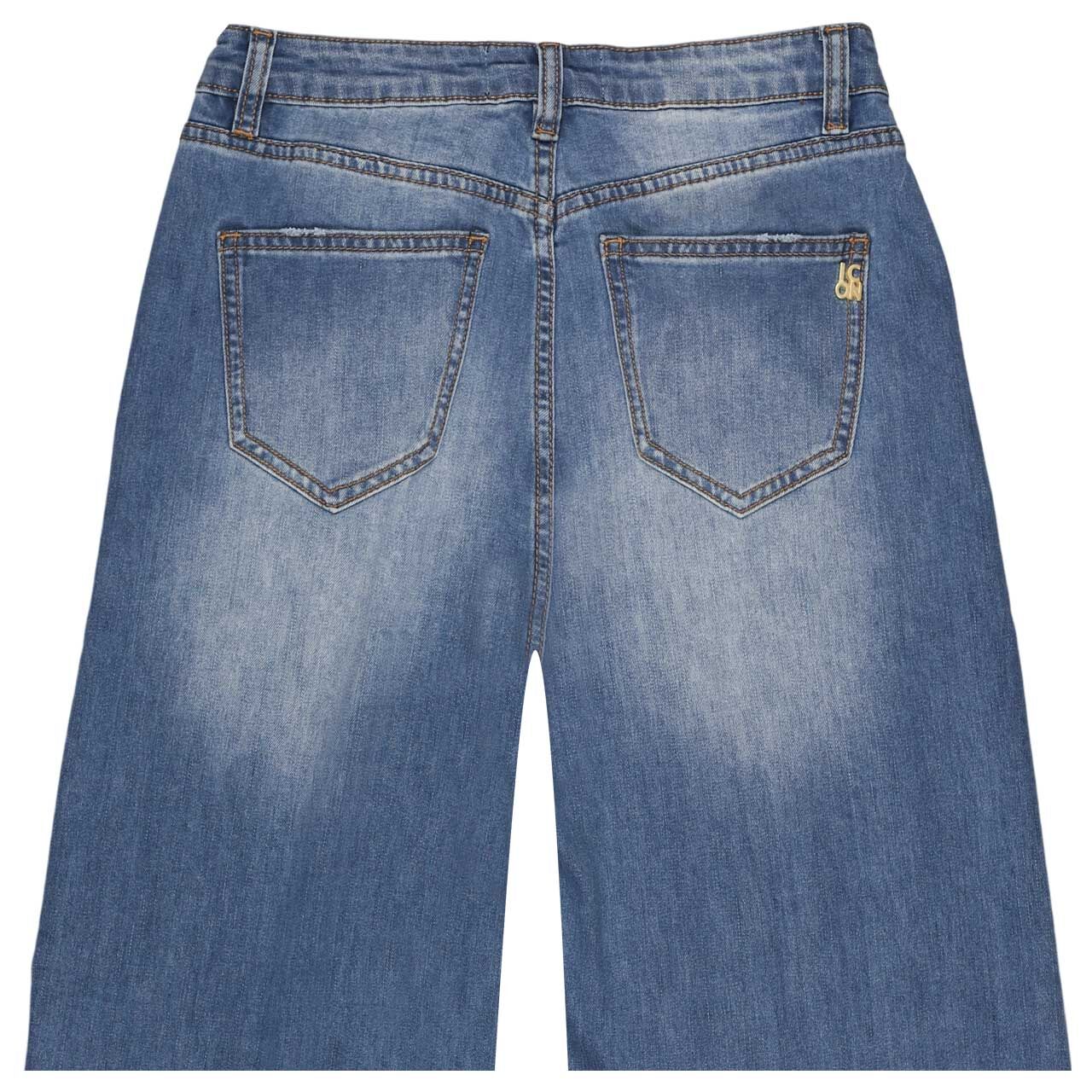 Damen 7/8 Jeans Long Beach von Senoritas ICON in Blau angewaschen, detaillierte Rückansicht