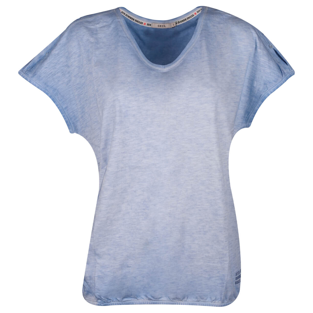Cecil Cold Shoulder T-Shirt tranquil blue