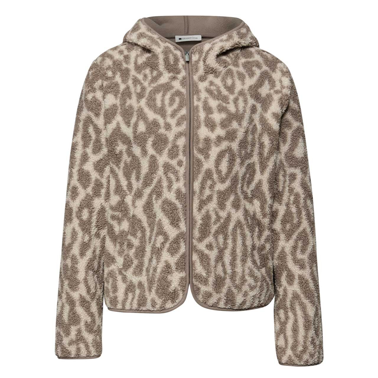 Street One Damen Teddyjacke light terra mocha printed