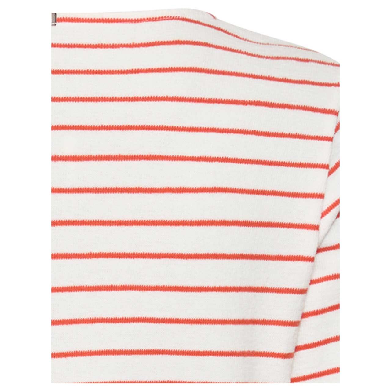 Damen Langarm Shirt von Camel active in Orange gestreift, detaillierte Rückansicht
