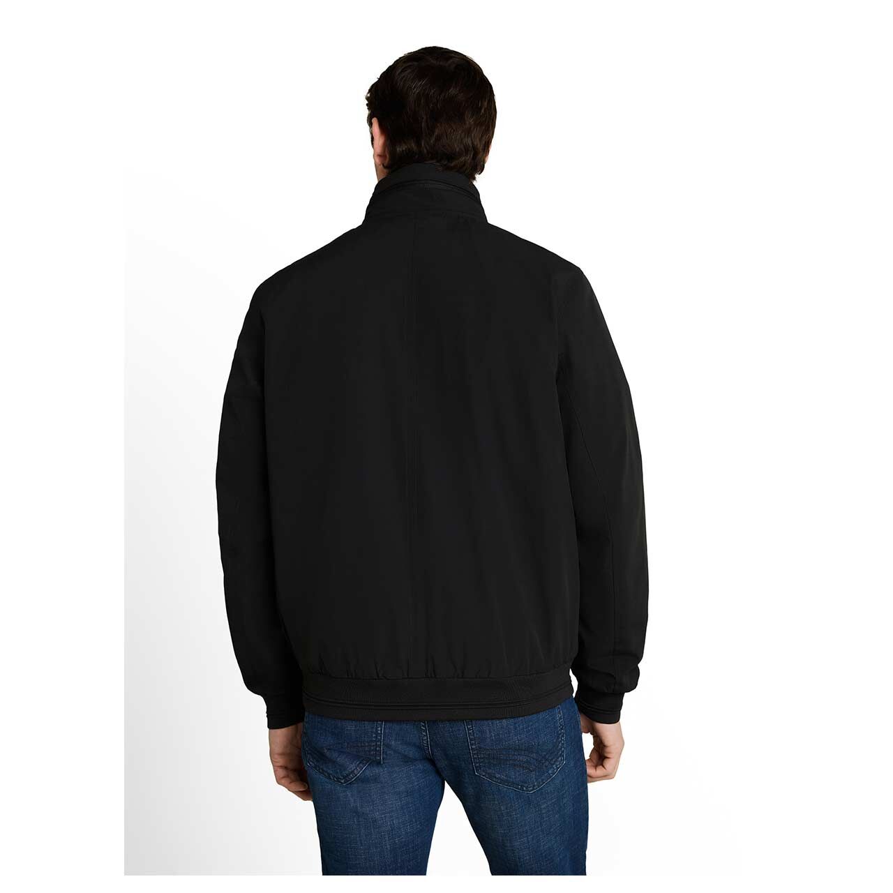 Herren Jacke Transseasonal Blouson von Tom Tailor in Schwarz, Rückansicht am Modell