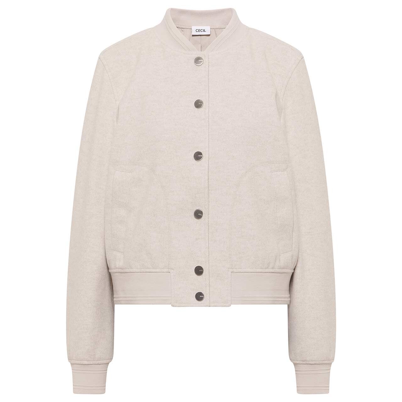 Cecil Damen Jacke Fake Wool Blouson light greige