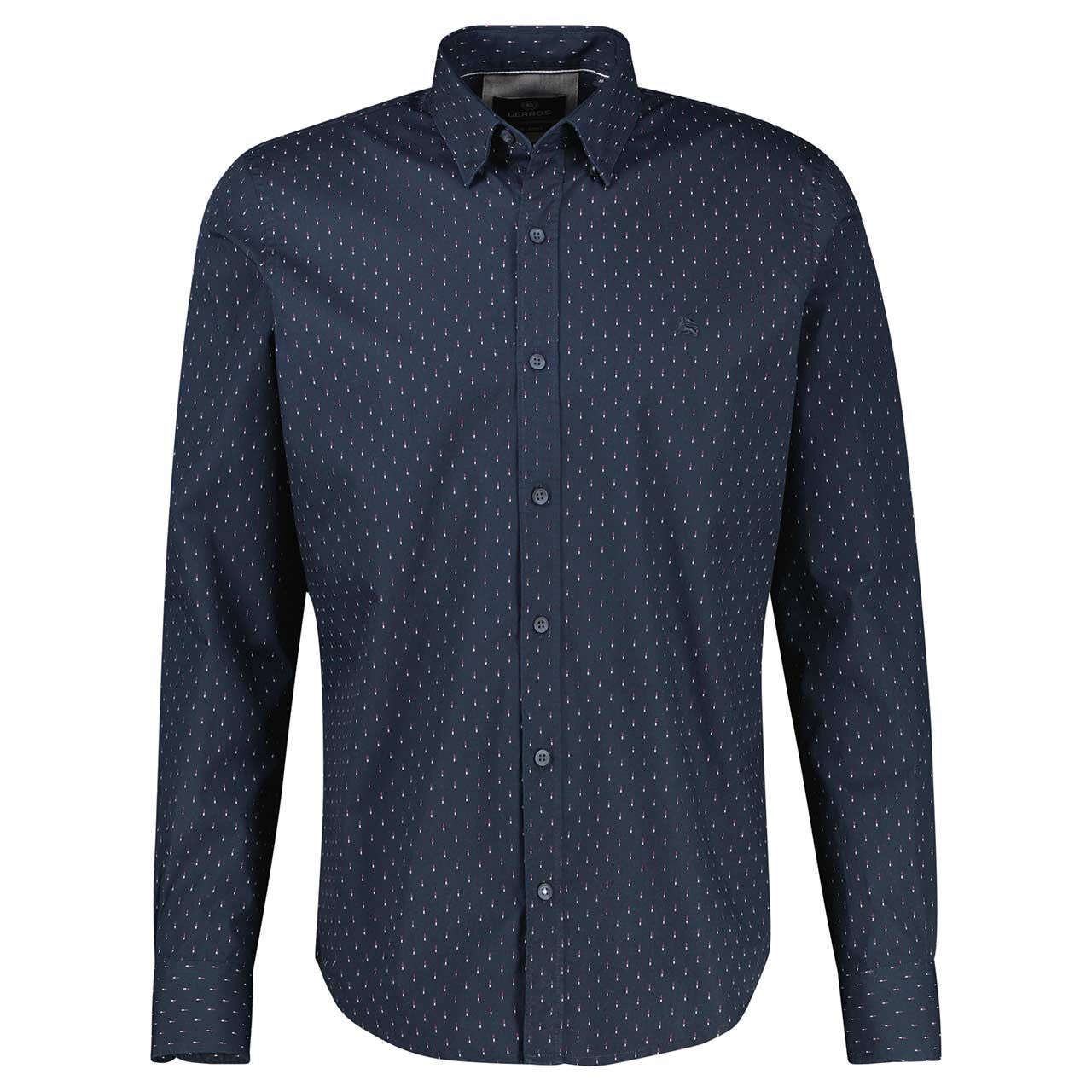 Lerros Herren Langarm Hemd classic navy print
