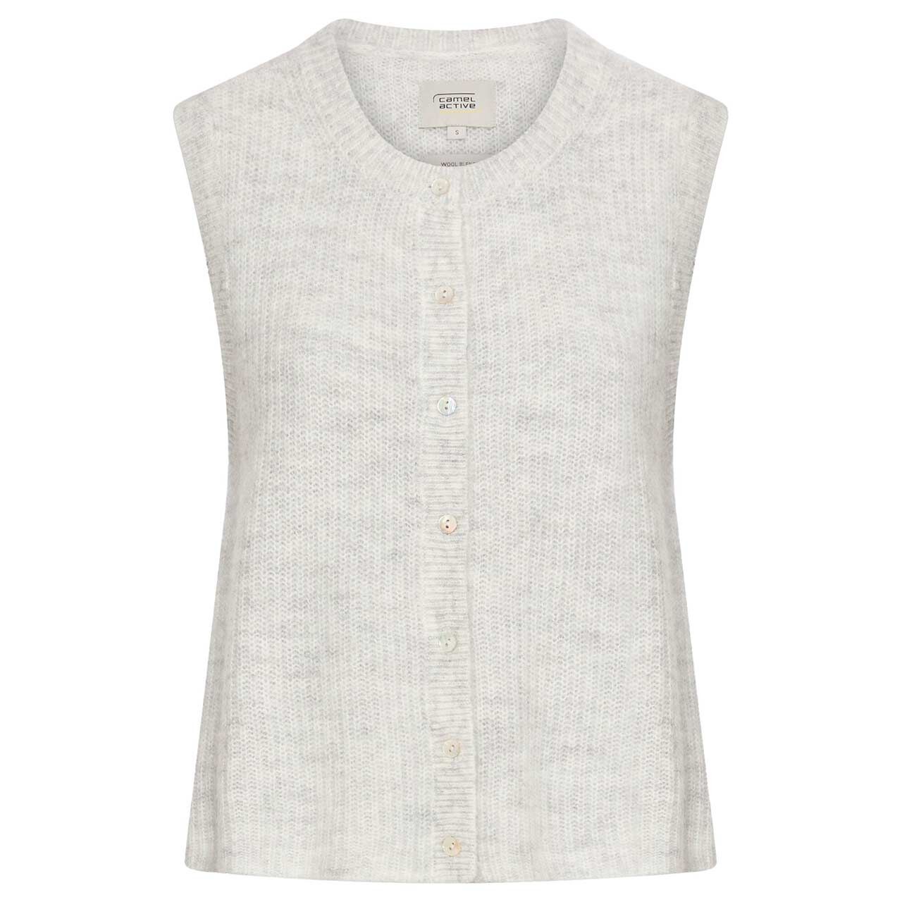 Camel active Damen Strickweste light grey melange