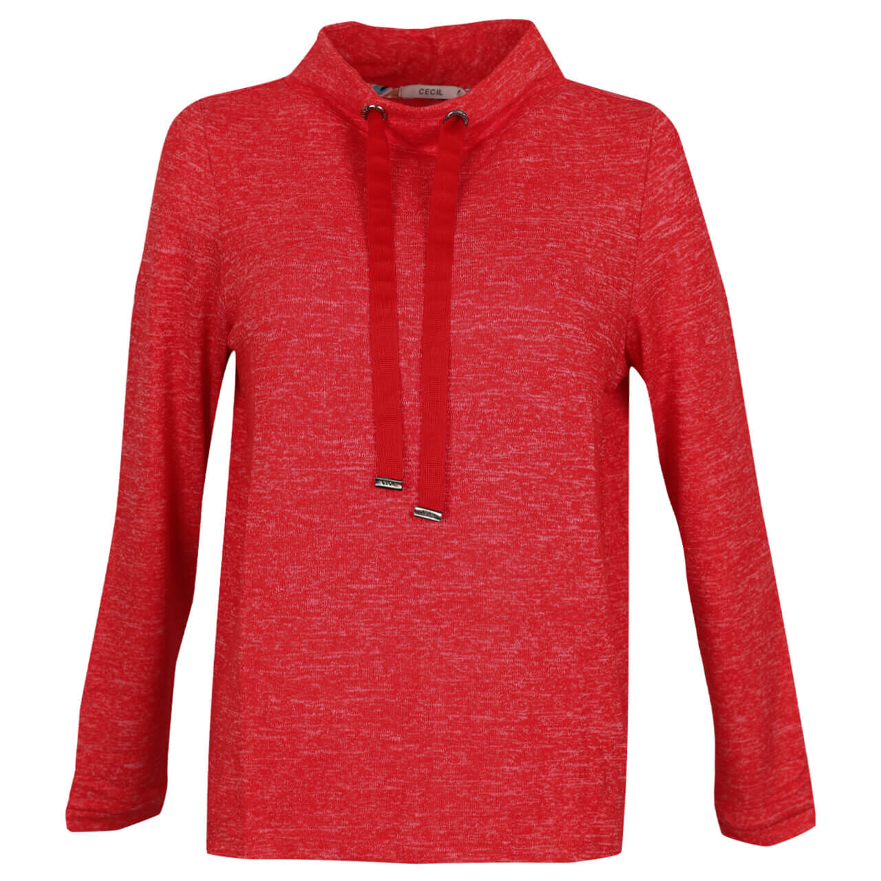 Cecil Cosy Big Collar Pullover strong red melange