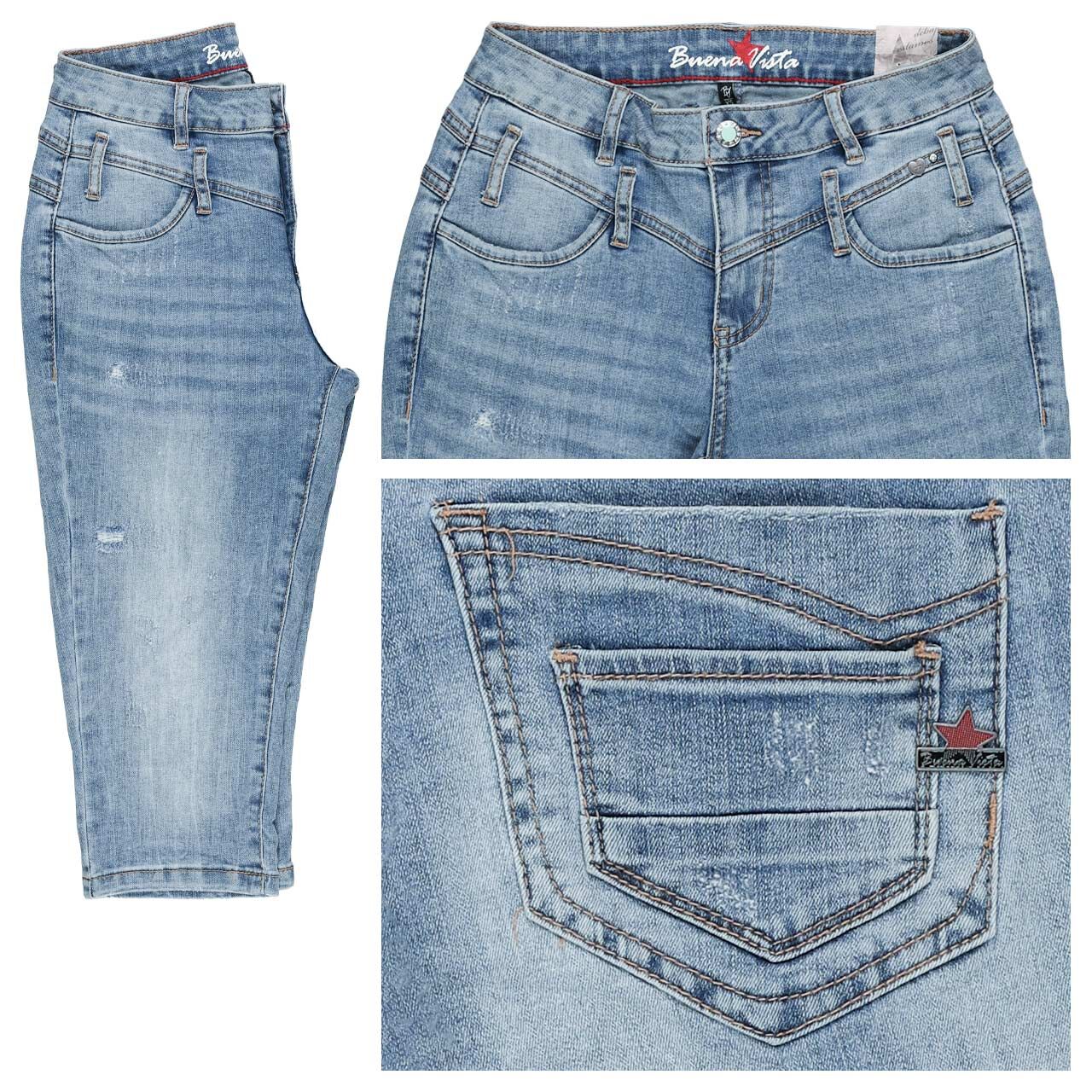Buena Vista Florida-Capri Stretch Denim Jeans repair denim
