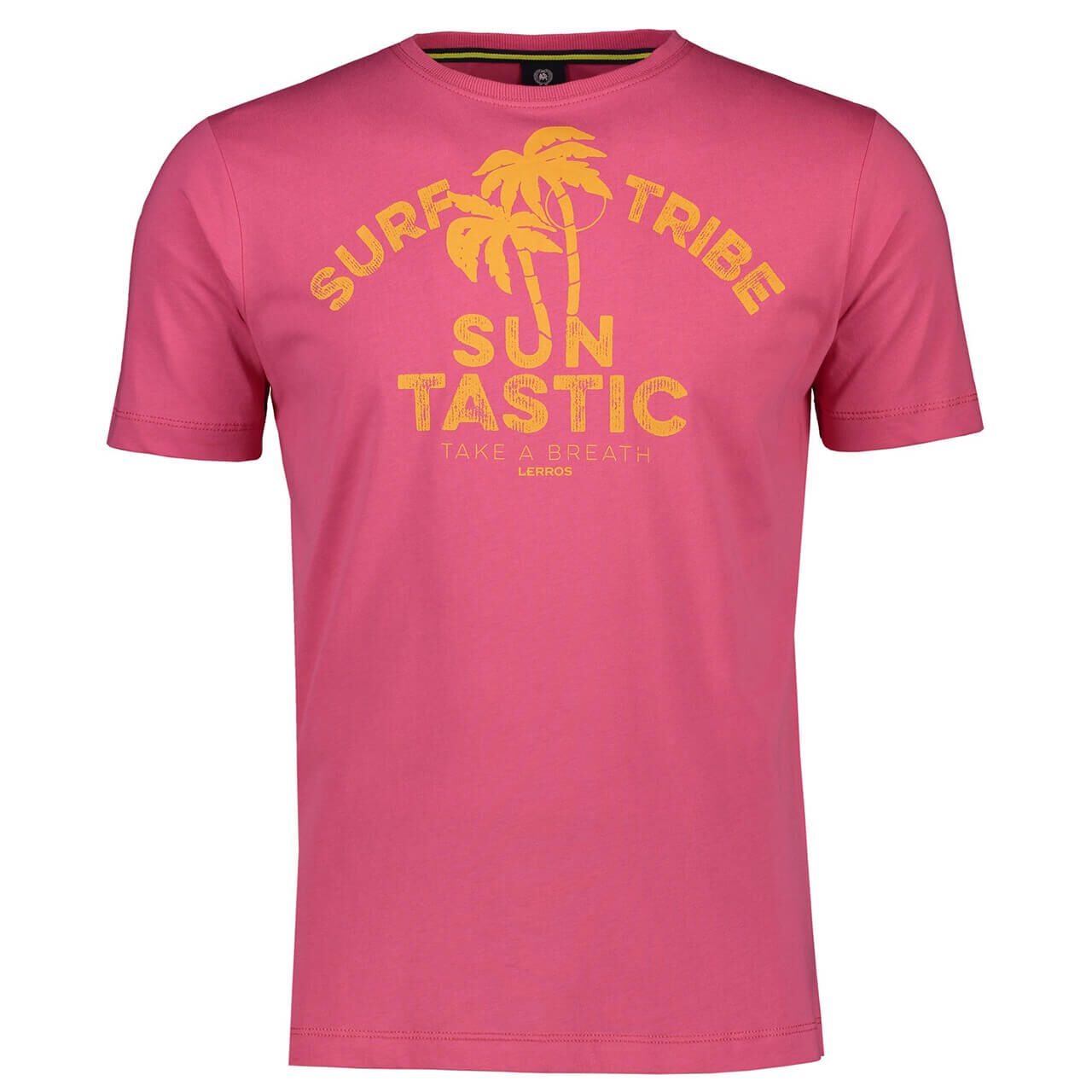 Lerros T-Shirt für Herren in Pink mit Print, FarbNr.: 854