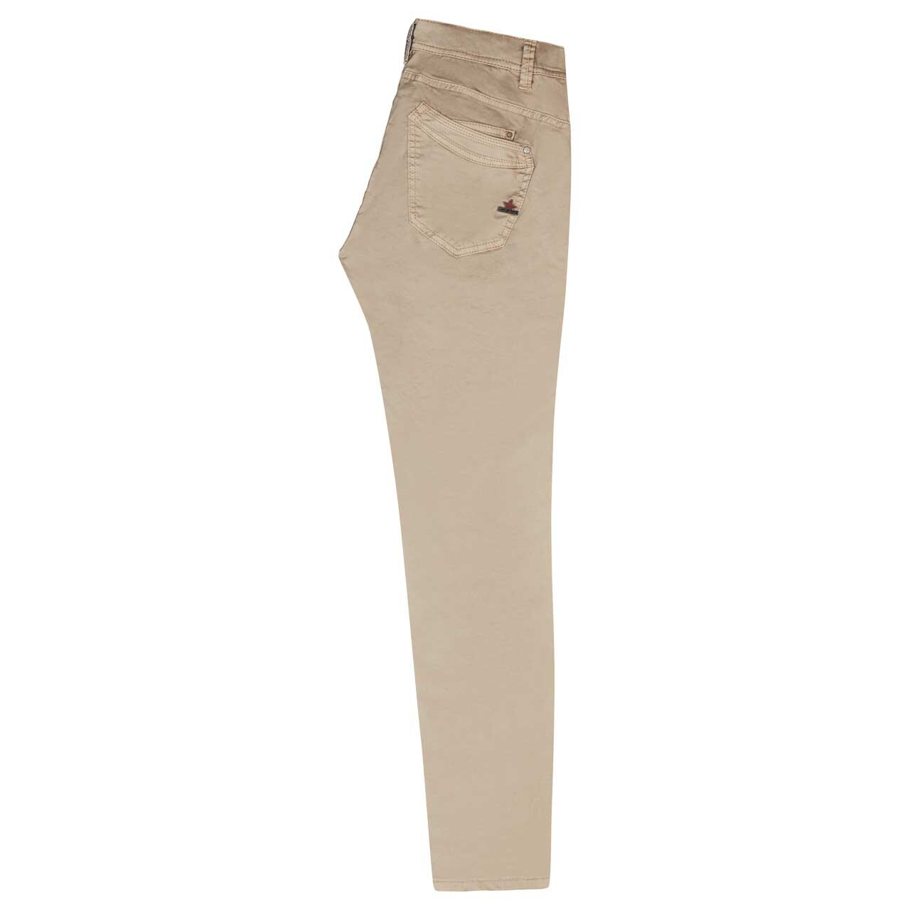Damen Ankle Baumwollhose Malibu Cropped Stretch Twill in Beige. Seitenansicht