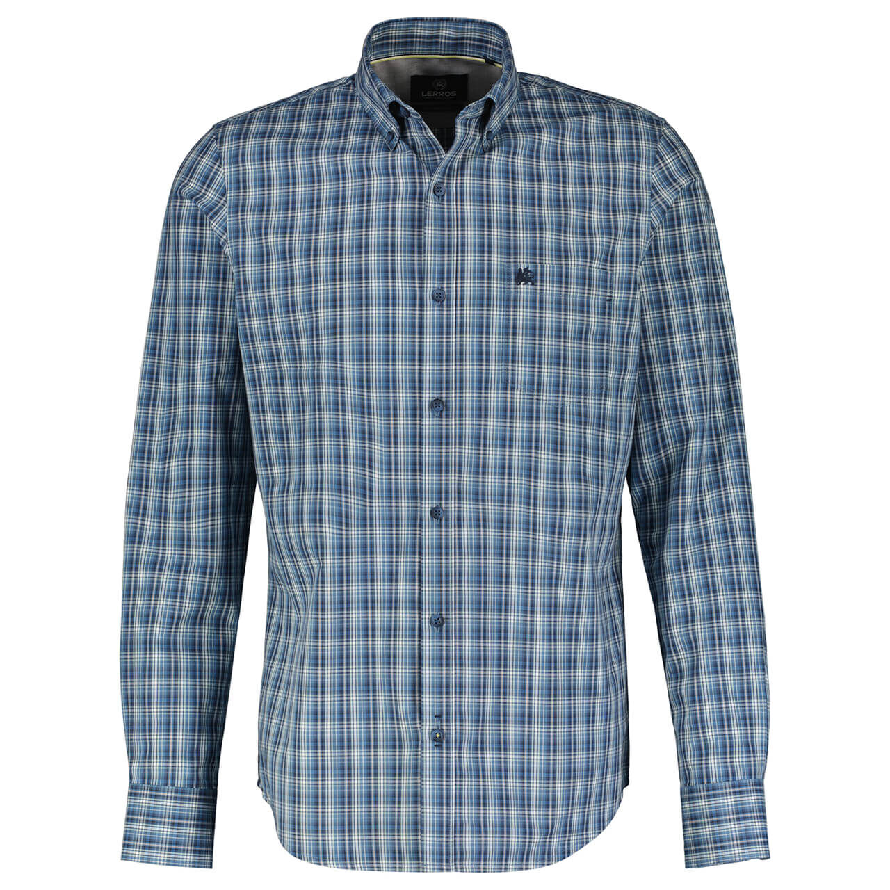 Lerros Herren Langarm Hemd crispy blue