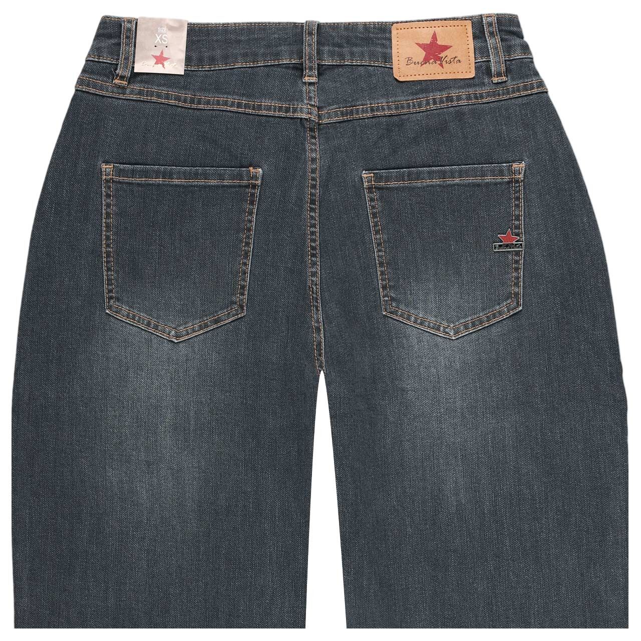 Damen 7/8 Jeans Ballon von Buena Vista in Grau angewaschen, detaillierte Rückansicht