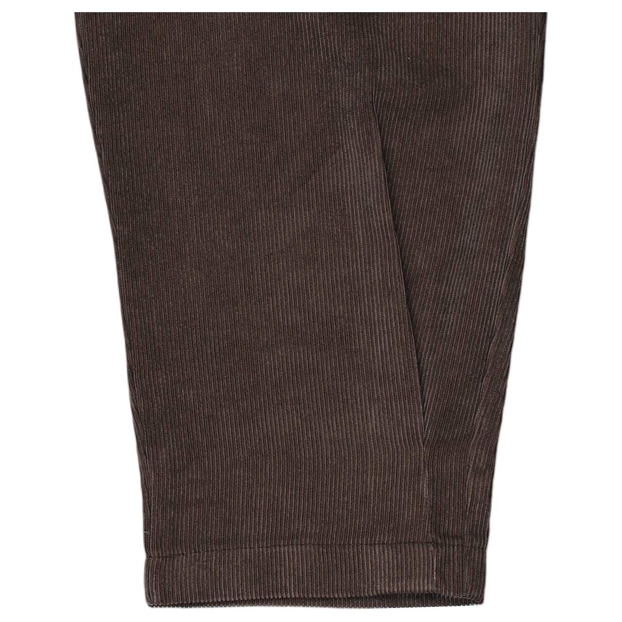 Damen 7/8 Cordhose Eva von MAC in Dunkelbraun, Detailansicht Saum