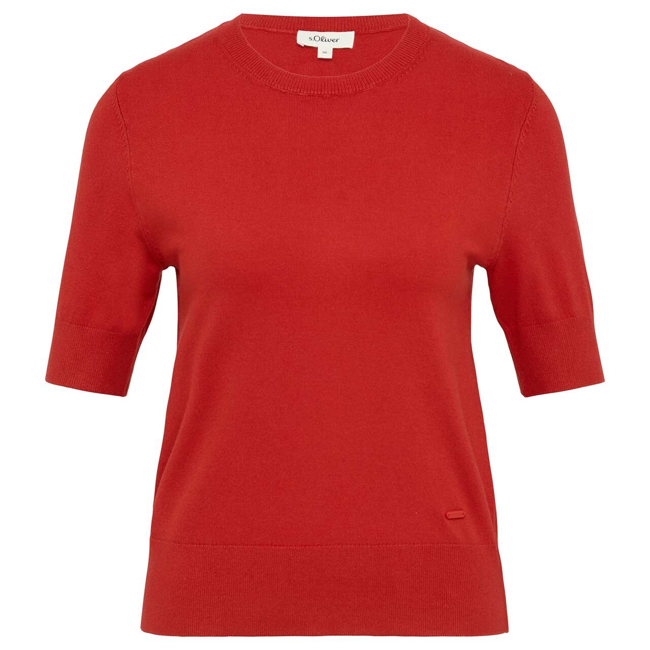 s.Oliver Damen Kurzarm Pullover red