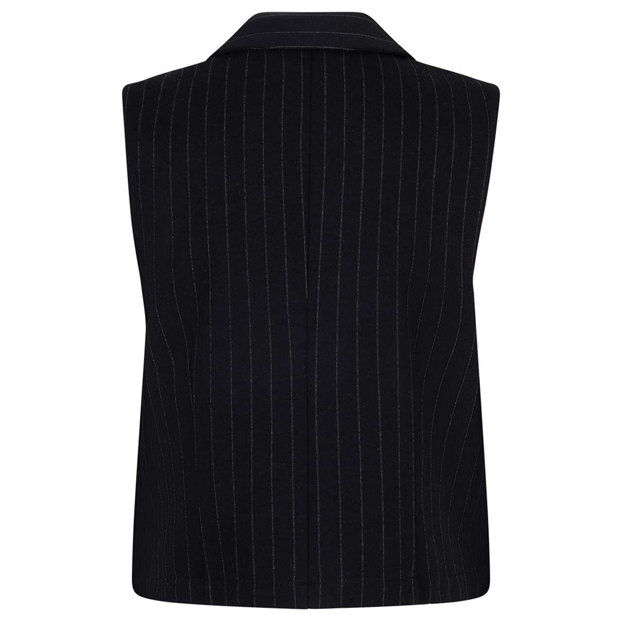 Damen Weste Punta Pinstripe von Red Button in Schwarz gestreift, Rückansicht