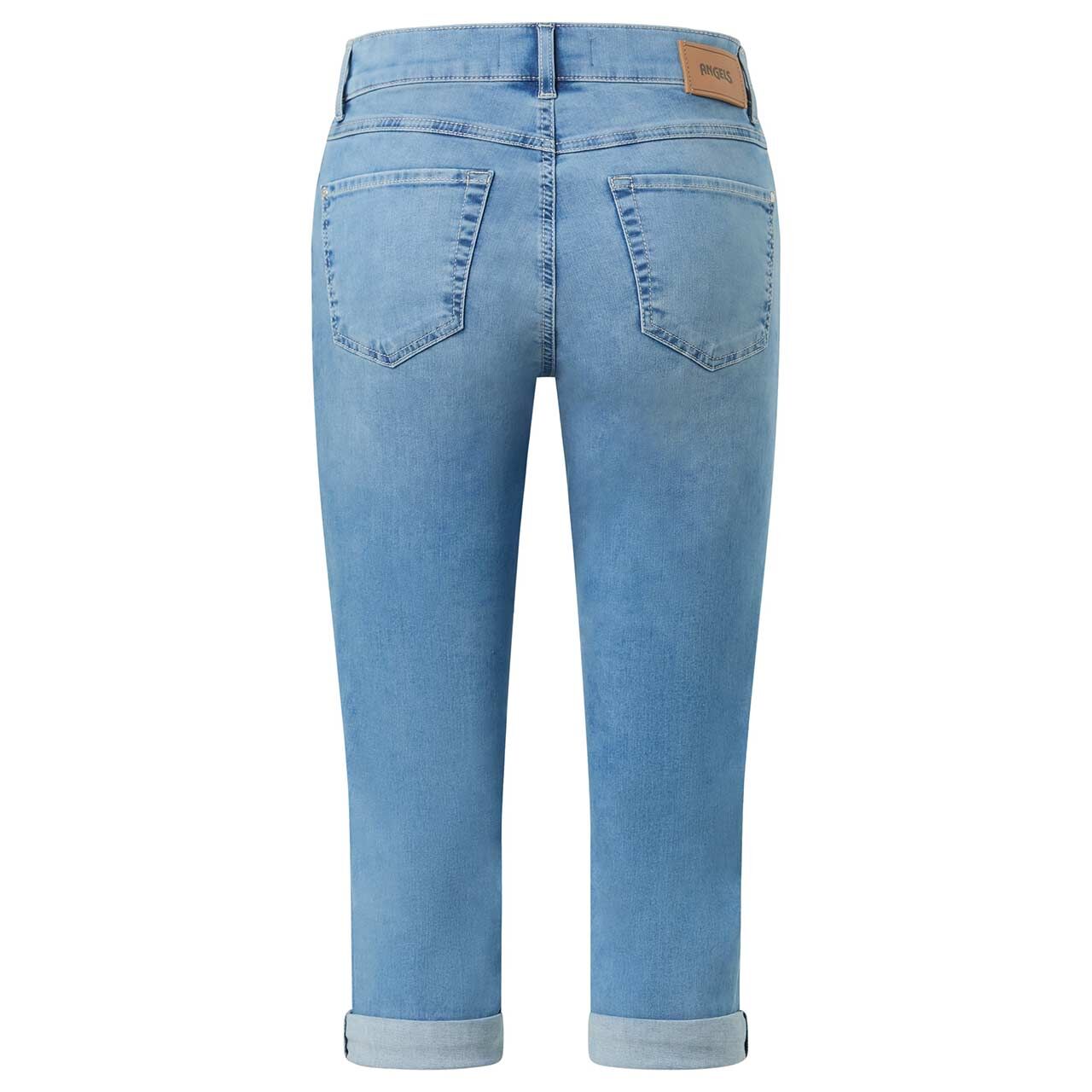 Stretch Damen 3/4 Jeans Cici TU von Angels in Hellblau angewaschen, Rückansicht
