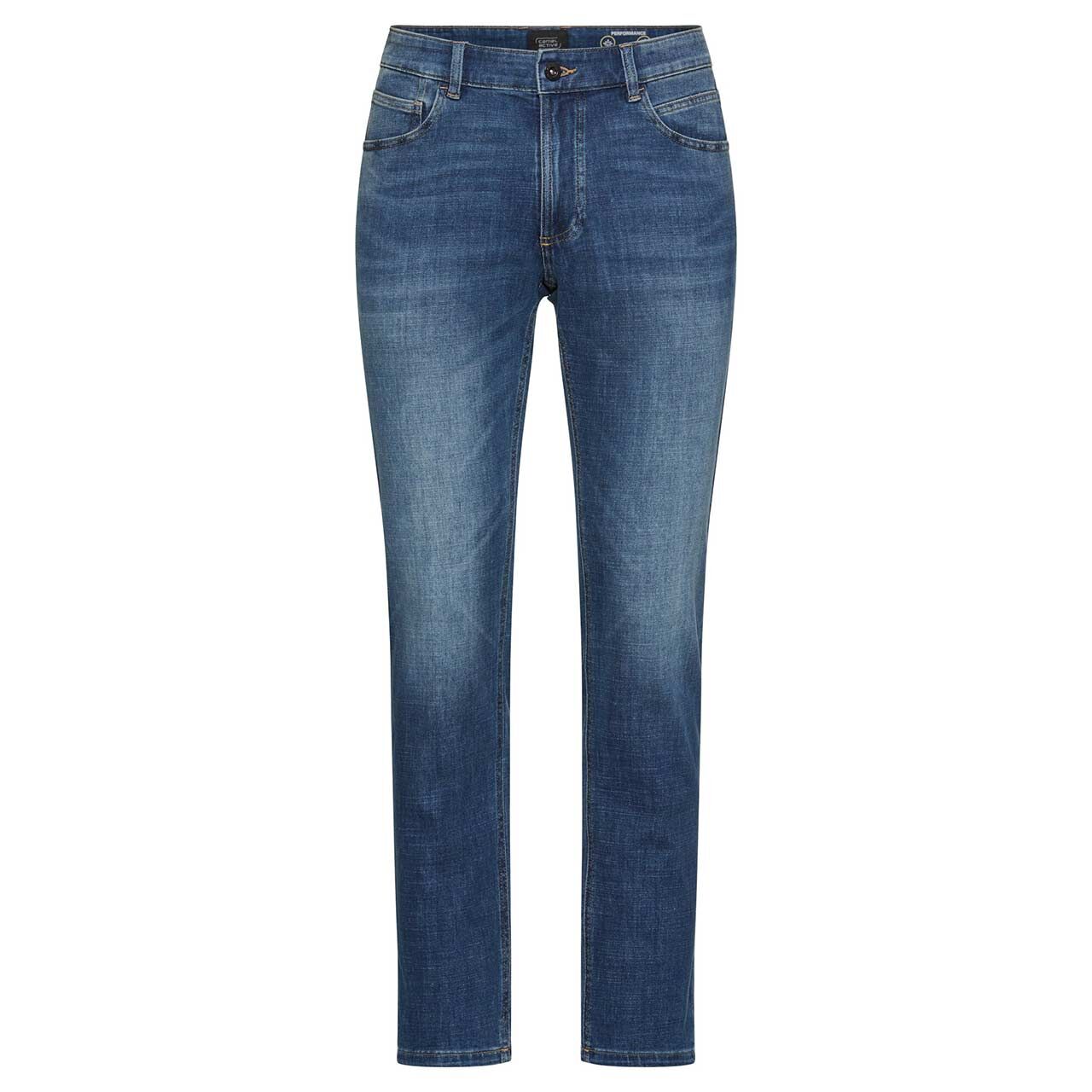 Herrenjeans Stretch Houston fleXXX von Camel active in Dunkelblau angewaschen, Vorderansicht