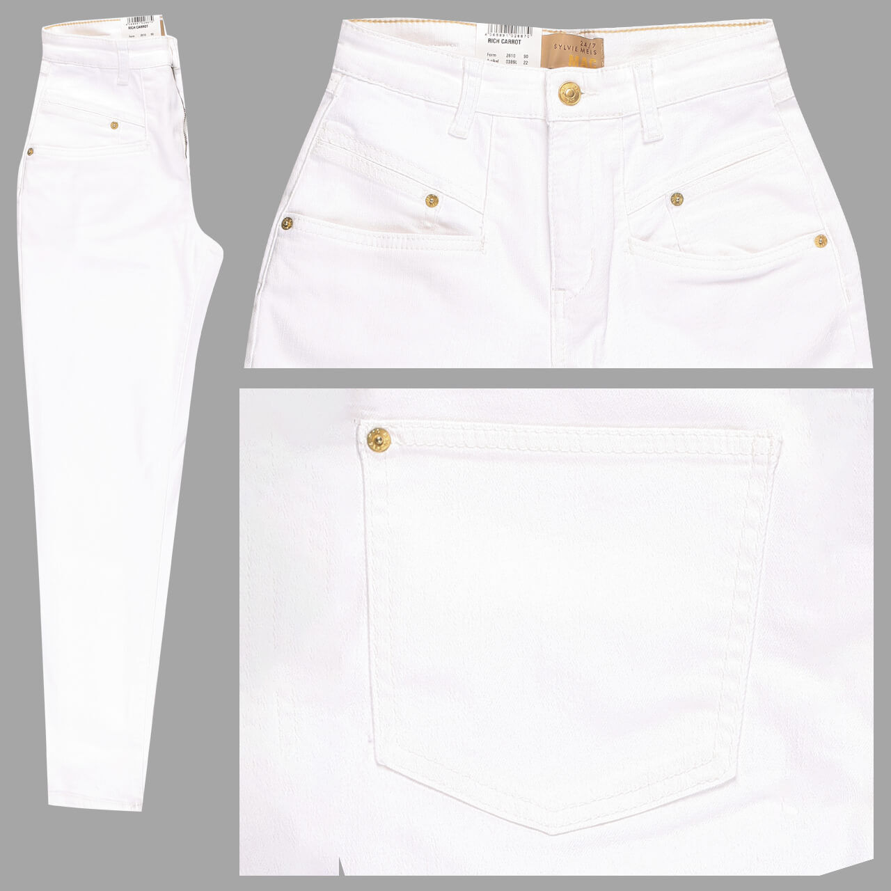 MAC Jeans Rich Carrot für Damen in Weiß, FarbNr.: D010