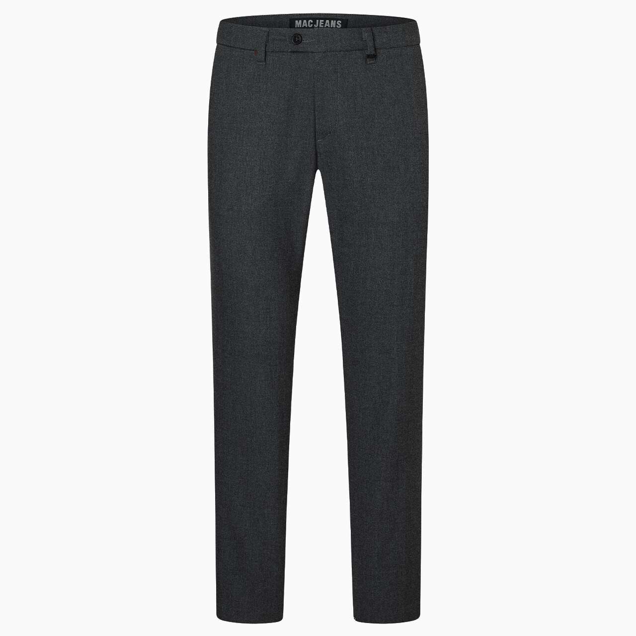 Herren Chinohose Lennox von MAC in Dunkelgrau mit Print, Vorderansicht