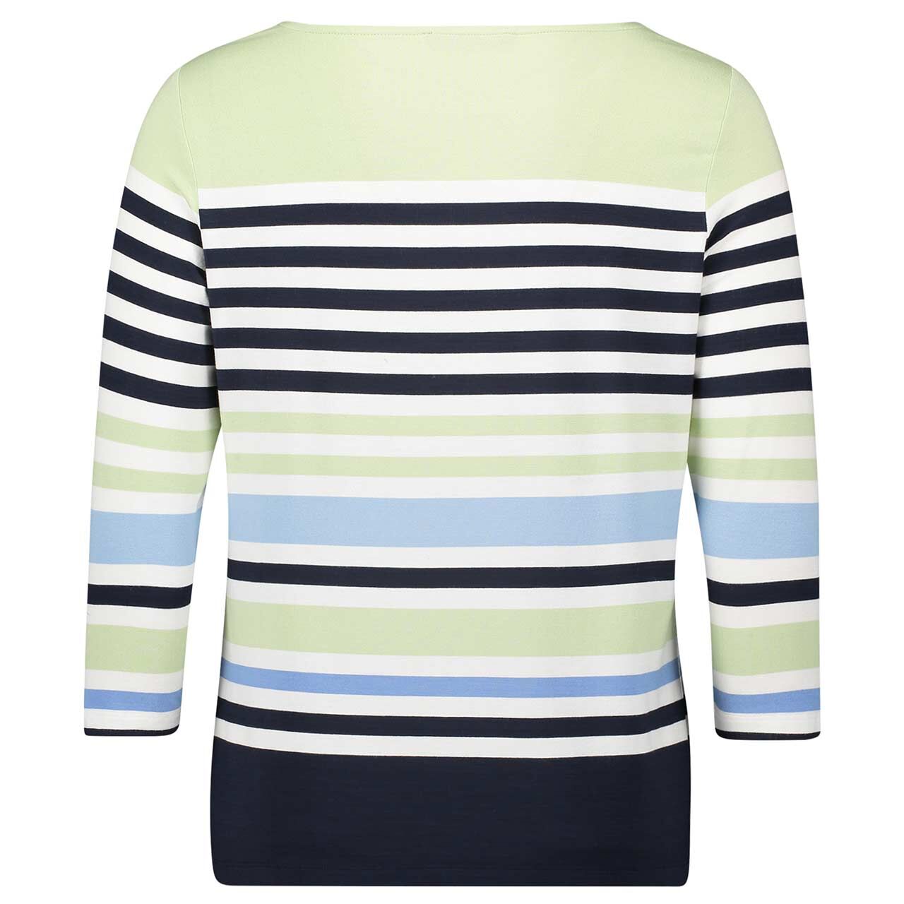 Damen 3/4 Arm Shirt von Betty Barclay in Grün gestreift, Rückansicht