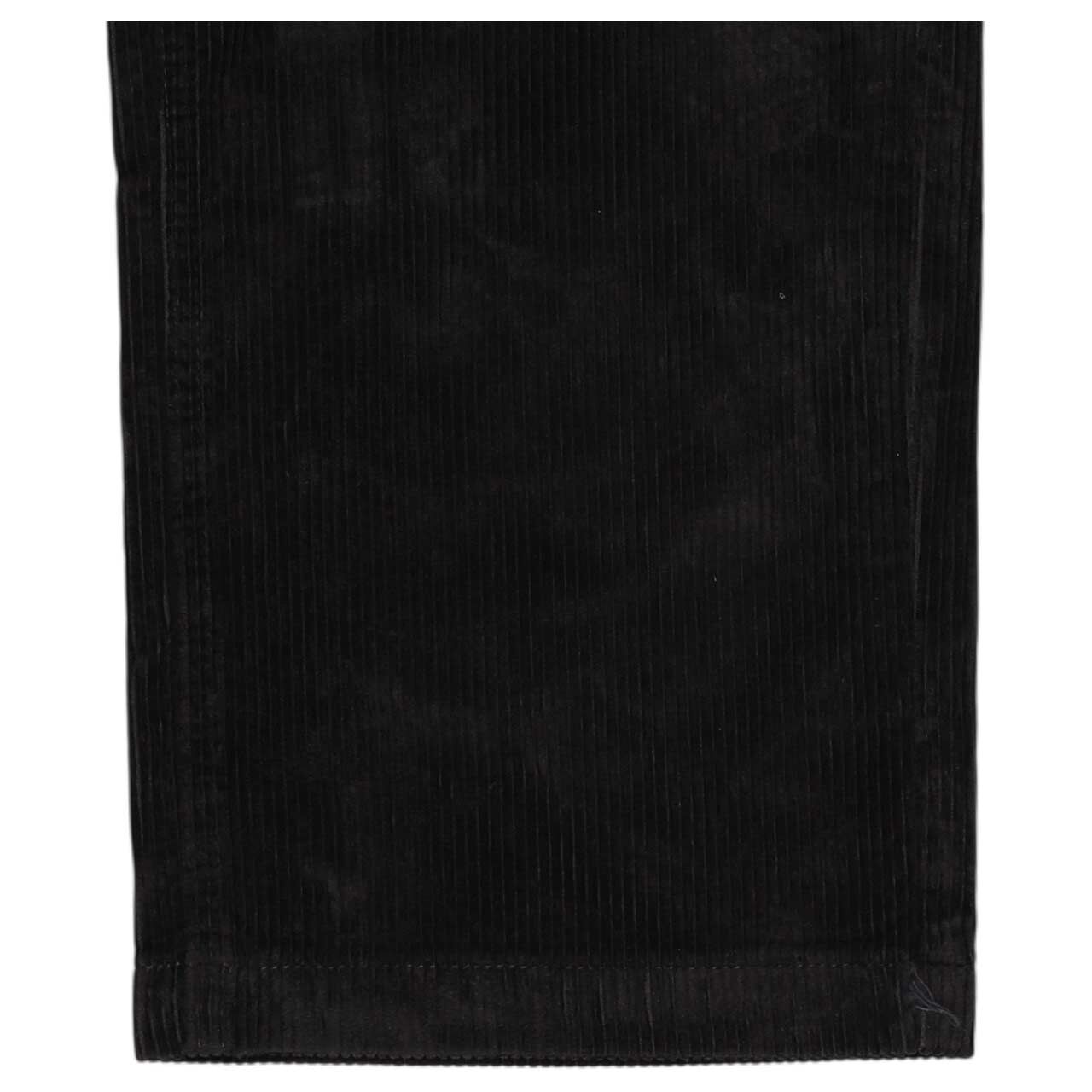 Stretch Damen Cordhose Straight Pants Corduroy von Buena Vista in Schwarz, Detailansicht Saum