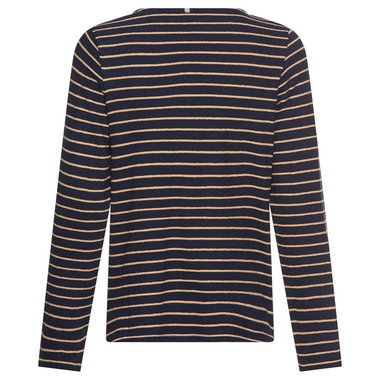 Damen Langarm Shirt von Camel active in Dunkelblau gestreift, Rückansicht