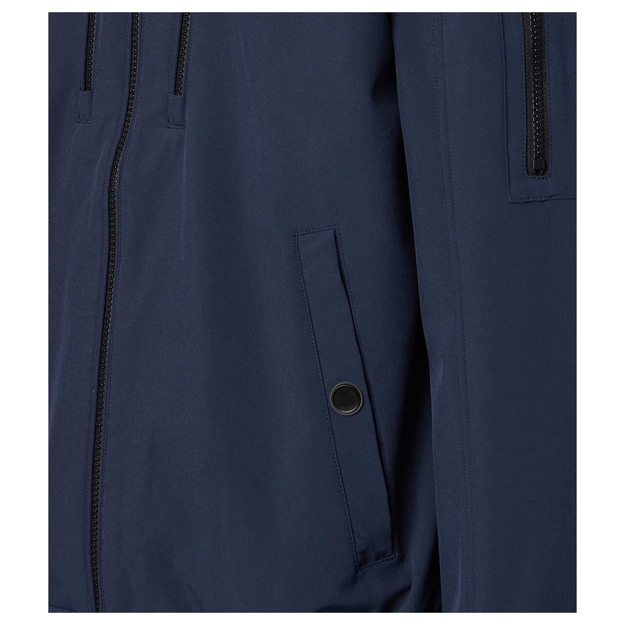 Herren Jacke Softshell Blouson von Casa Moda in Dunkelblau, Detailansicht Tasche