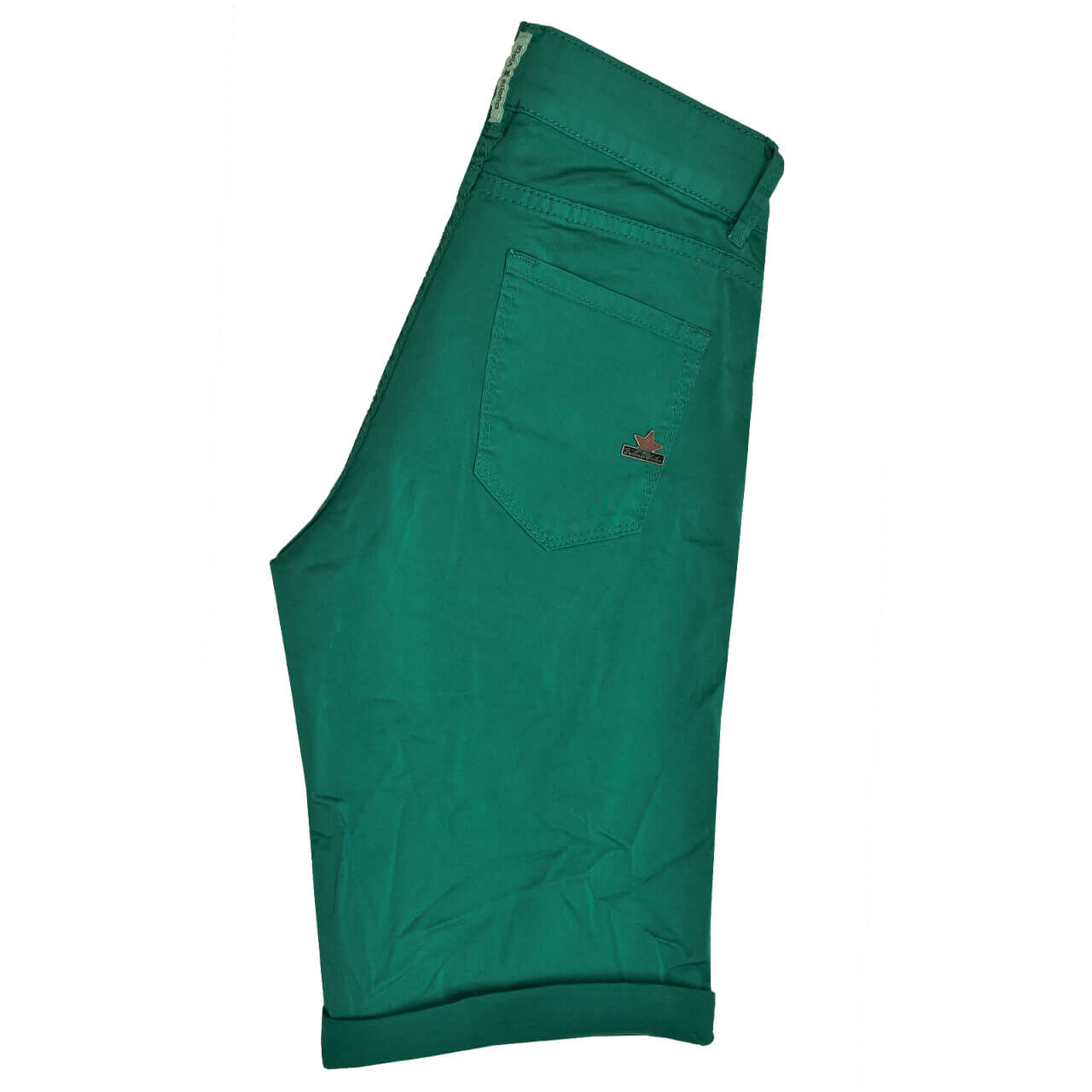 Damen Baumwollhose Italy-Short Stretch Twill von Buena Vista in Grün, Seitenansicht