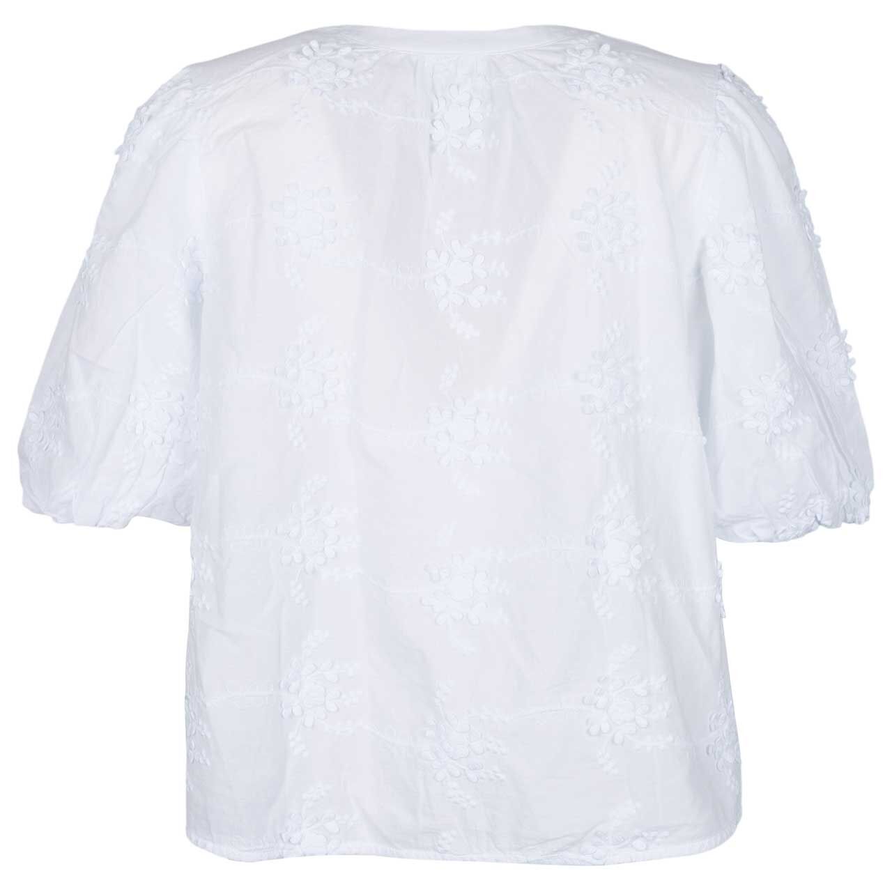 Damen Kurzarm Bluse von s.Oliver in Weiß, Rückansicht