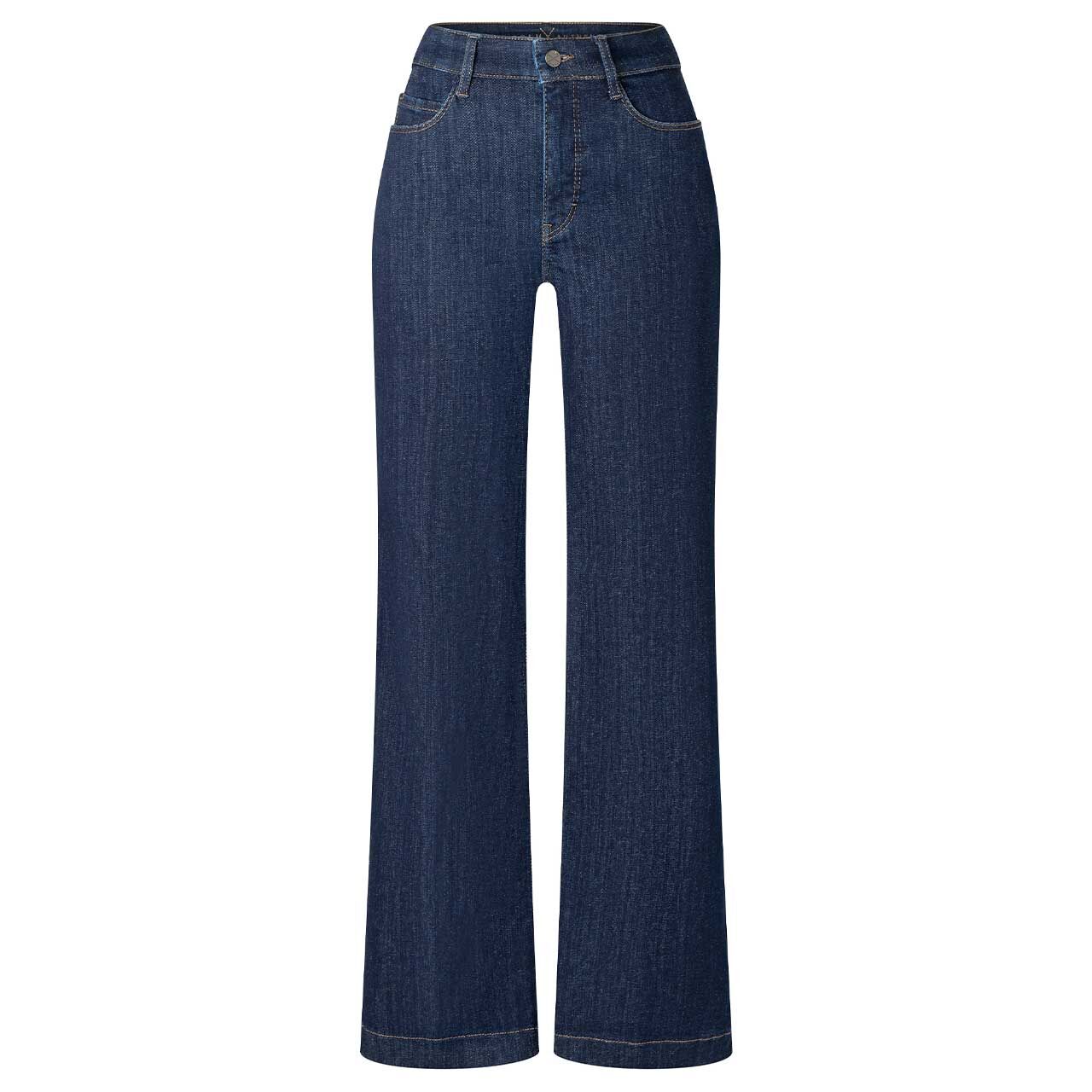 Vorderansicht der Damen Jeans Dream Wide von MAC in Dunkelblau