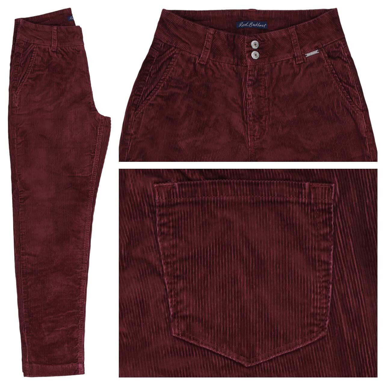 Red Button Diana Cordhose aubergine