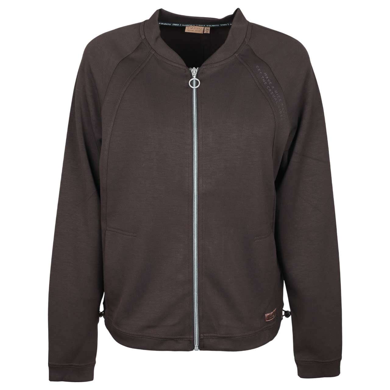 Soquesto Damen Sweatjacke coffee brown