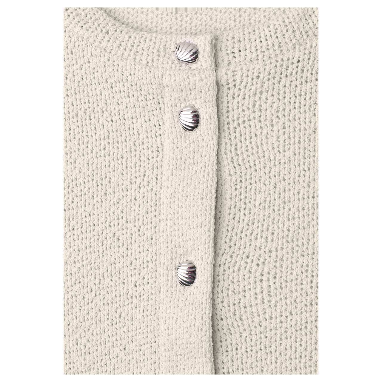 Street One Studio Damen Kurzarm Strickjacke Knit Look vanilla sand