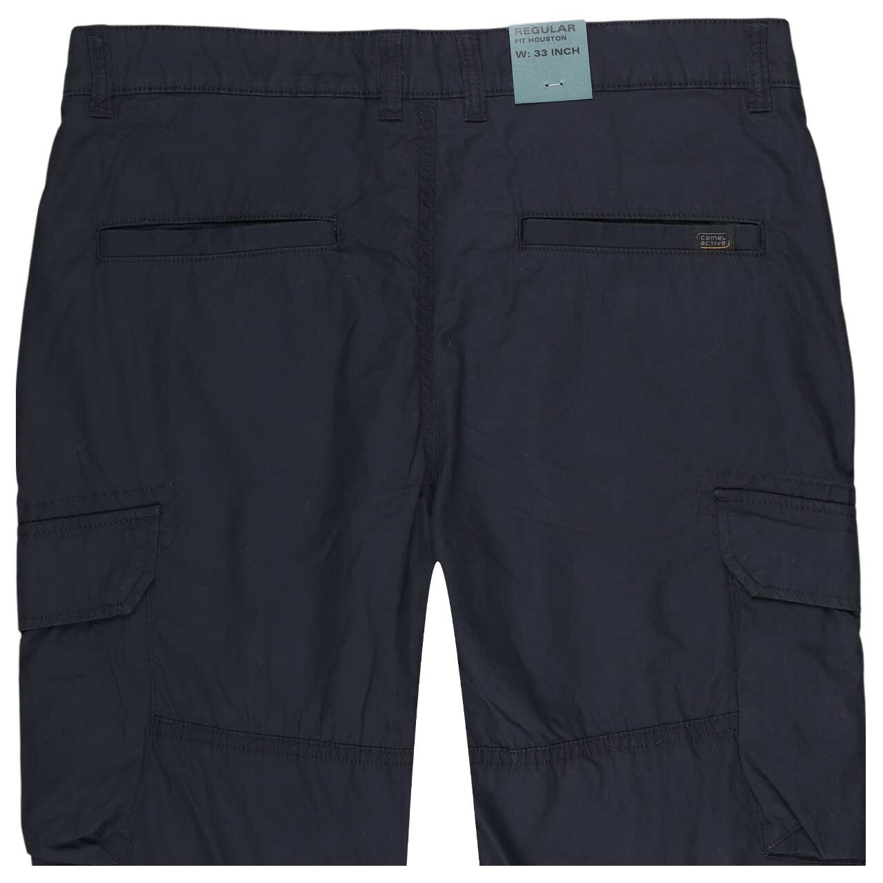 Herren 3/4 Cargo Baumwollhose Houston von Camel active in Dunkelblau, Rückansicht