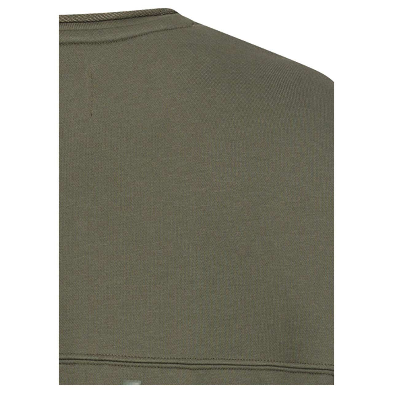 Damen Sweatshirt von Camel active in Olivgrün mit Print, detaillierte Rückansicht Schulter