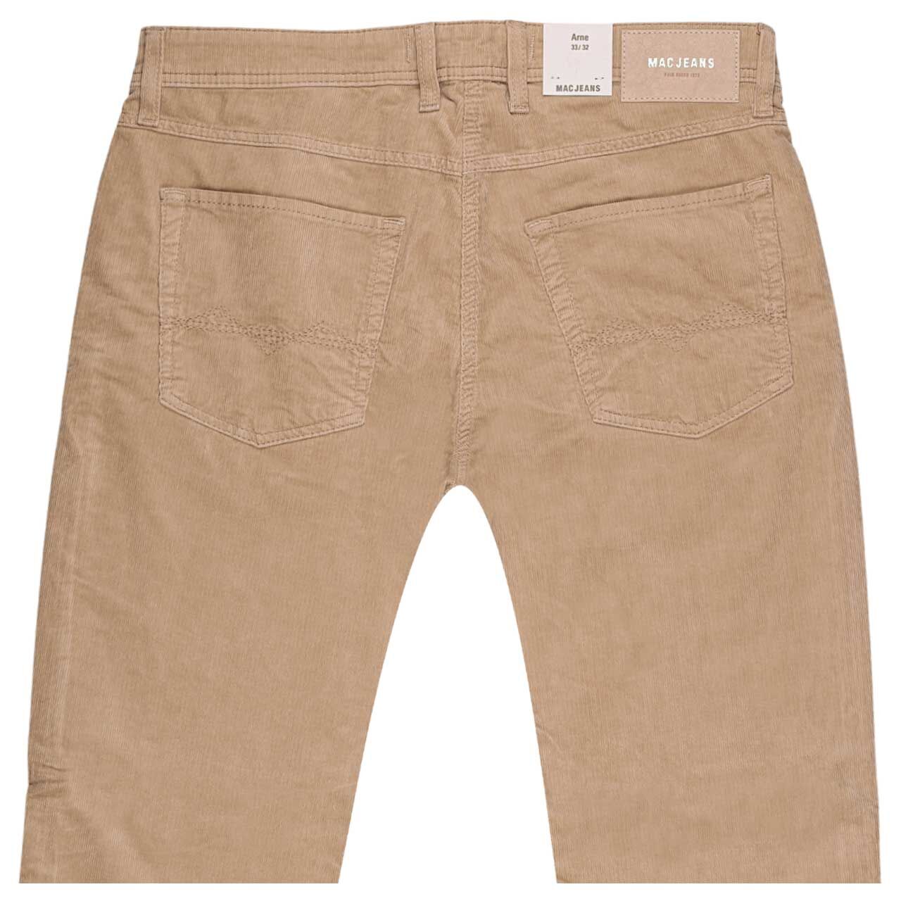 Herren Cordhose Arne von MAC in Beige, detaillierte Rückansicht