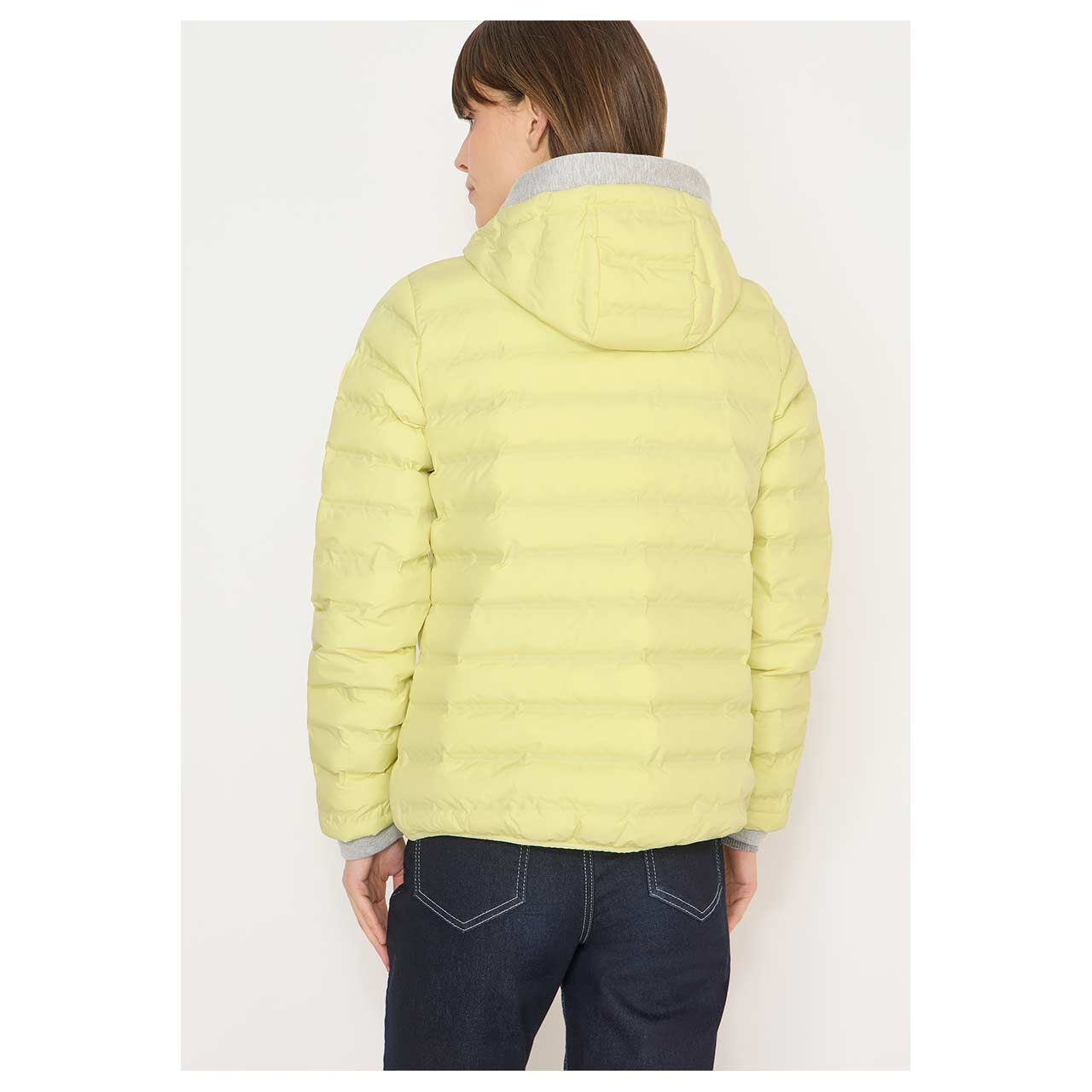 Damen Jacke Sportive Welded Jacket von Cecil in Gelb, Rückansicht am Model