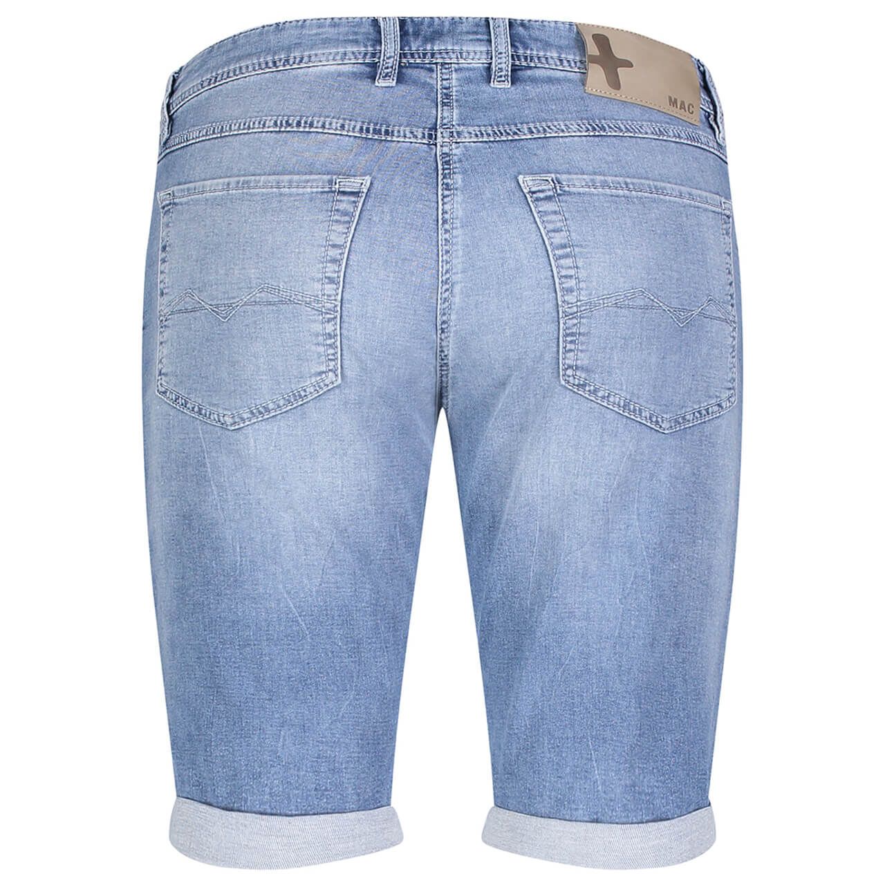 mac-jeans-jogn-bermuda-blau-h230-ansicht-hinten MAC Jeans Jogn Bermuda für Herren in Hellblau verwaschen, FarbNr.: H230