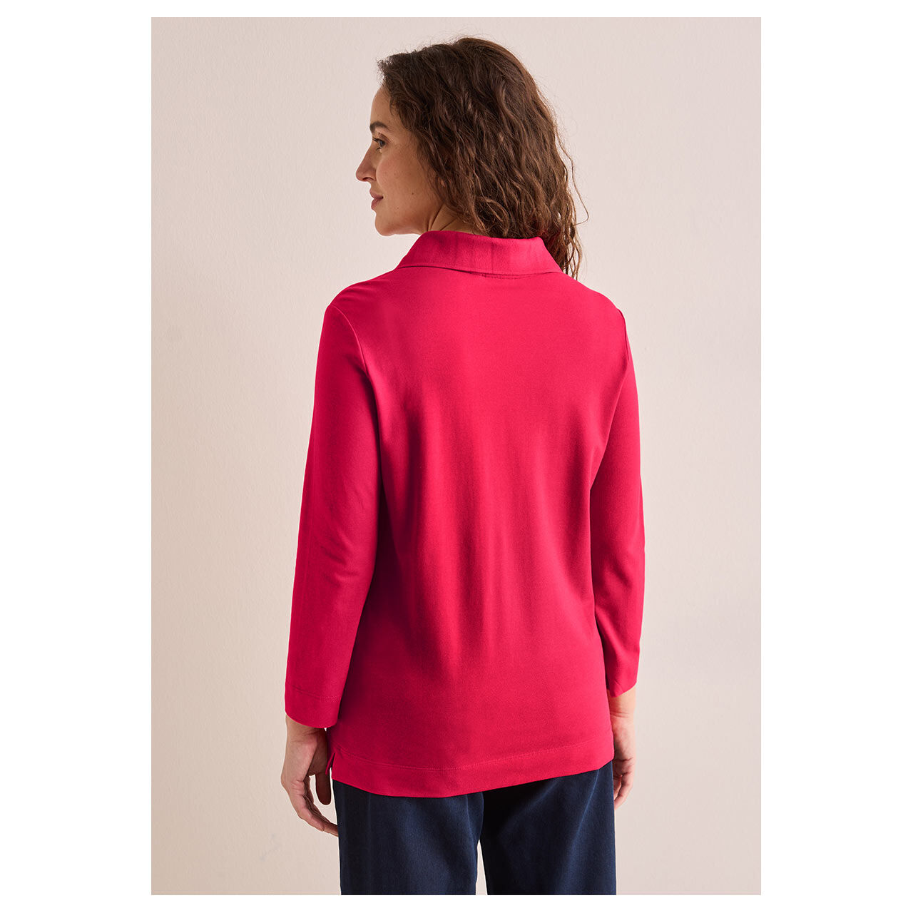 Cecil Damen 3/4 Arm Poloshirt Piquée granita red