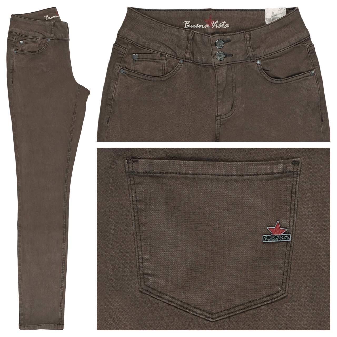 Buena Vista Tummyless Jacquard Twill Hose choco