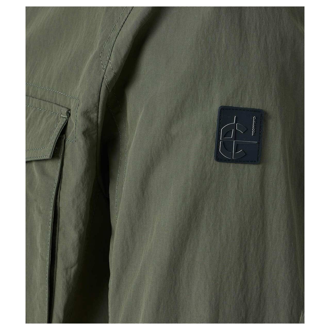 Herren Jacke von Casa Moda in Olivgrün, Detailansicht Logo