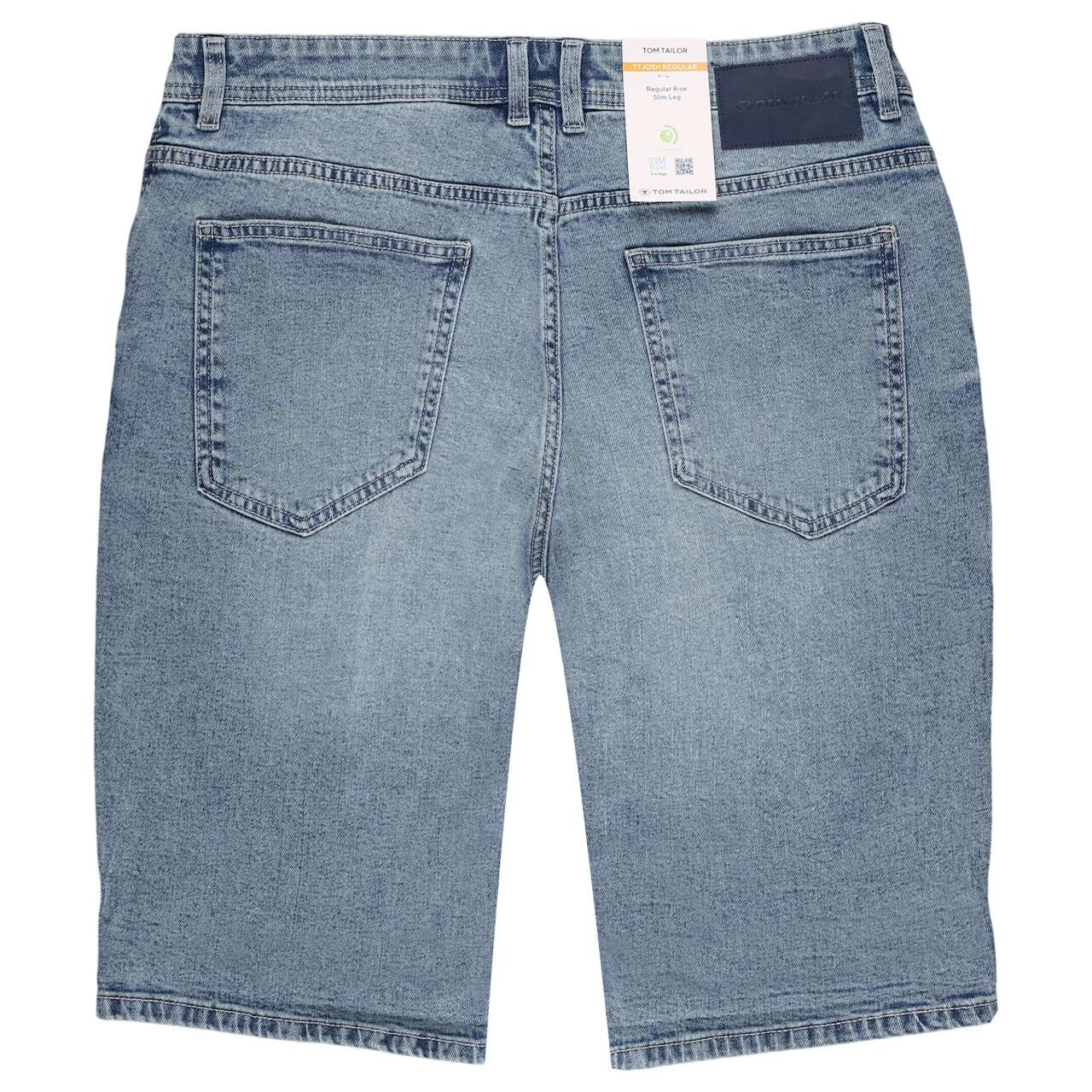 Herren Jeans Bermuda Josh von Tom Tailor in Hellblau angewaschen, Rückansicht
