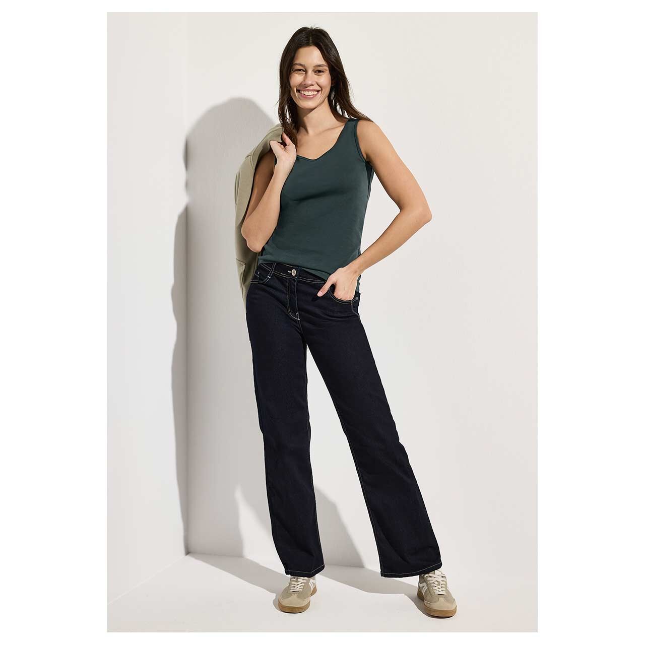 Cecil Damen Top Linda slate khaki