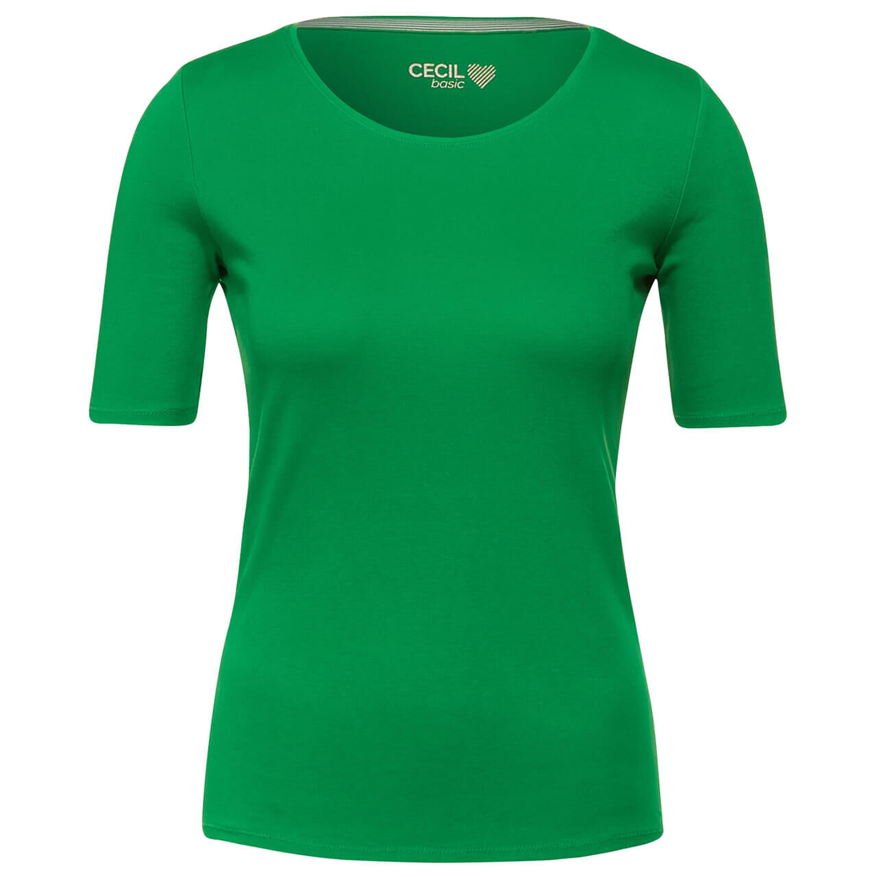 Cecil Lena T-Shirt für Damen in Grasgrün, FarbNr.: 13755