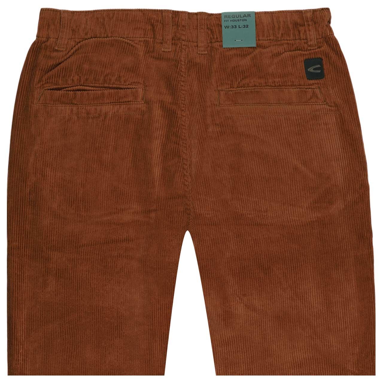 Herren Chino Cordhose Houston von Camel active in Rot-Braun, detaillierte Rückansicht