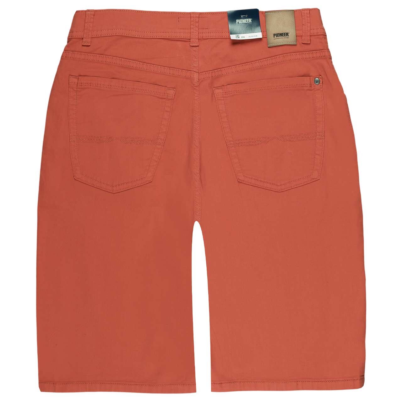 Baumwoll Bermuda Finn von Pioneer in Orange, detaillierte Rückansicht