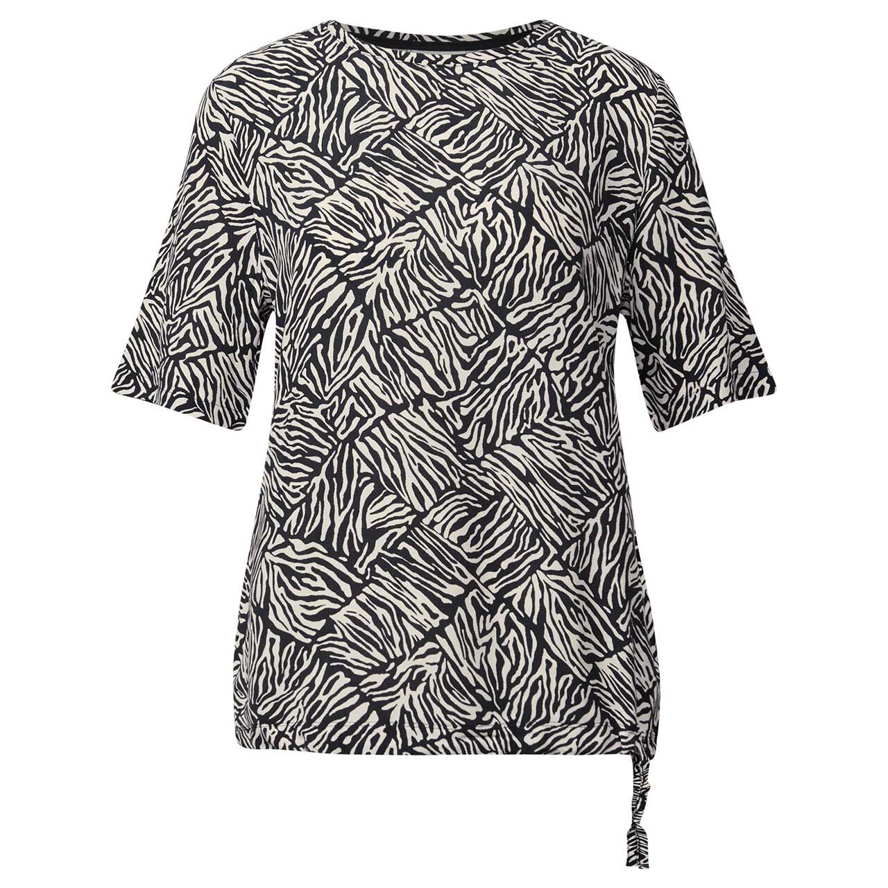 Damen T-Shirt Printed Mat-Mix von Street One in Dunkelgrün mit Print mit der Farbnummer 26618, Vorderansicht
