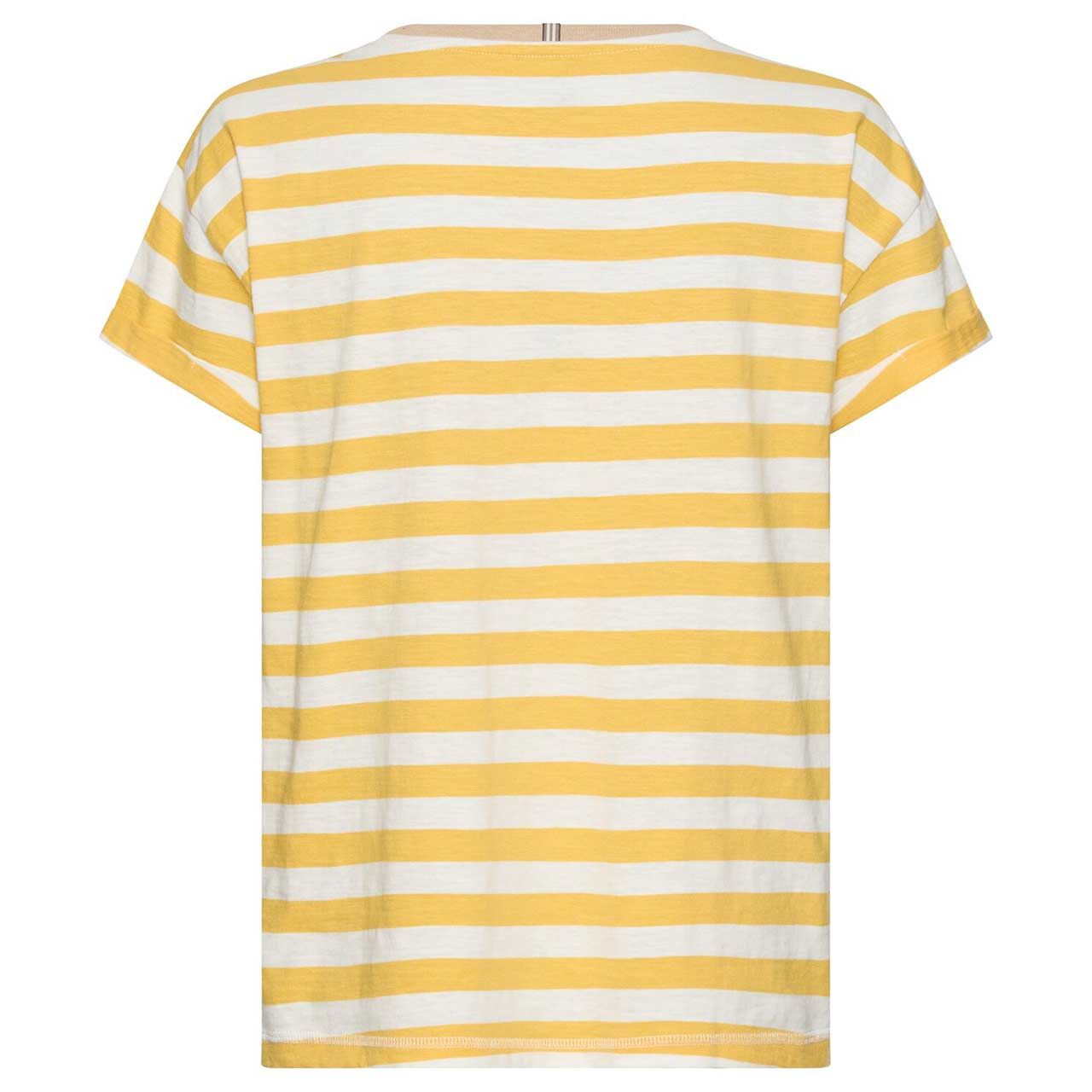 Damen T-Shirt von Camel active in Gelb gestreift, Rückansicht