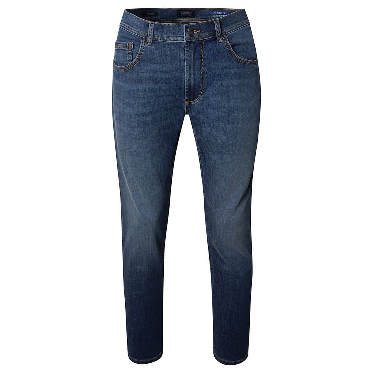 Stretch Herrenjeans Rando Megaflex in Blau angewaschen von Pioneer, Vorderansicht
