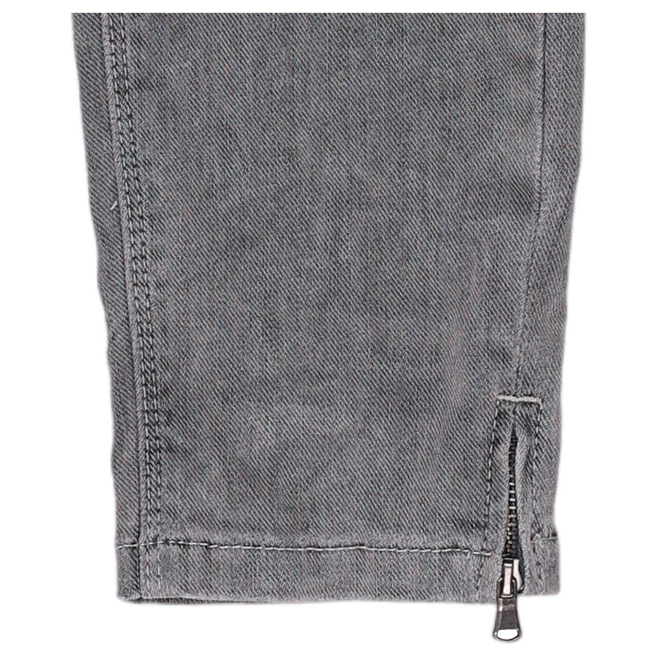 Damenjeans Italy V 7/8 Stretch Denim von Buena Vista in Hellgrau angewaschen, Detailansicht Saum