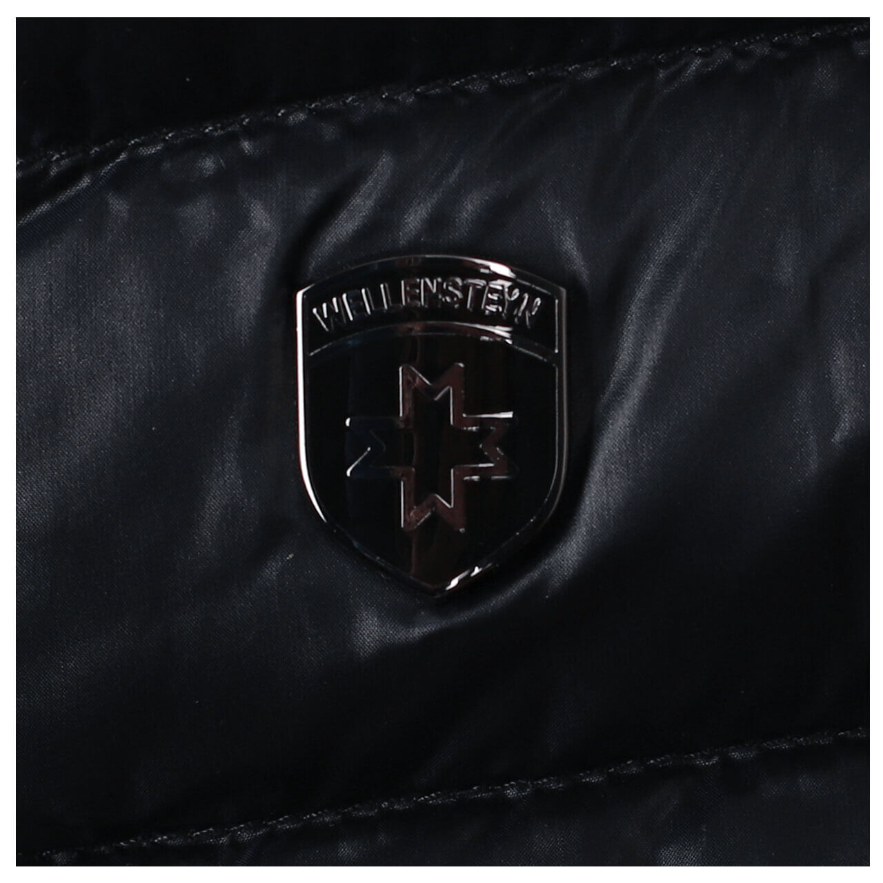 Damen Weste Italy Vest von Wellensteyn in Dunkelblau, Detailbild vom Logo