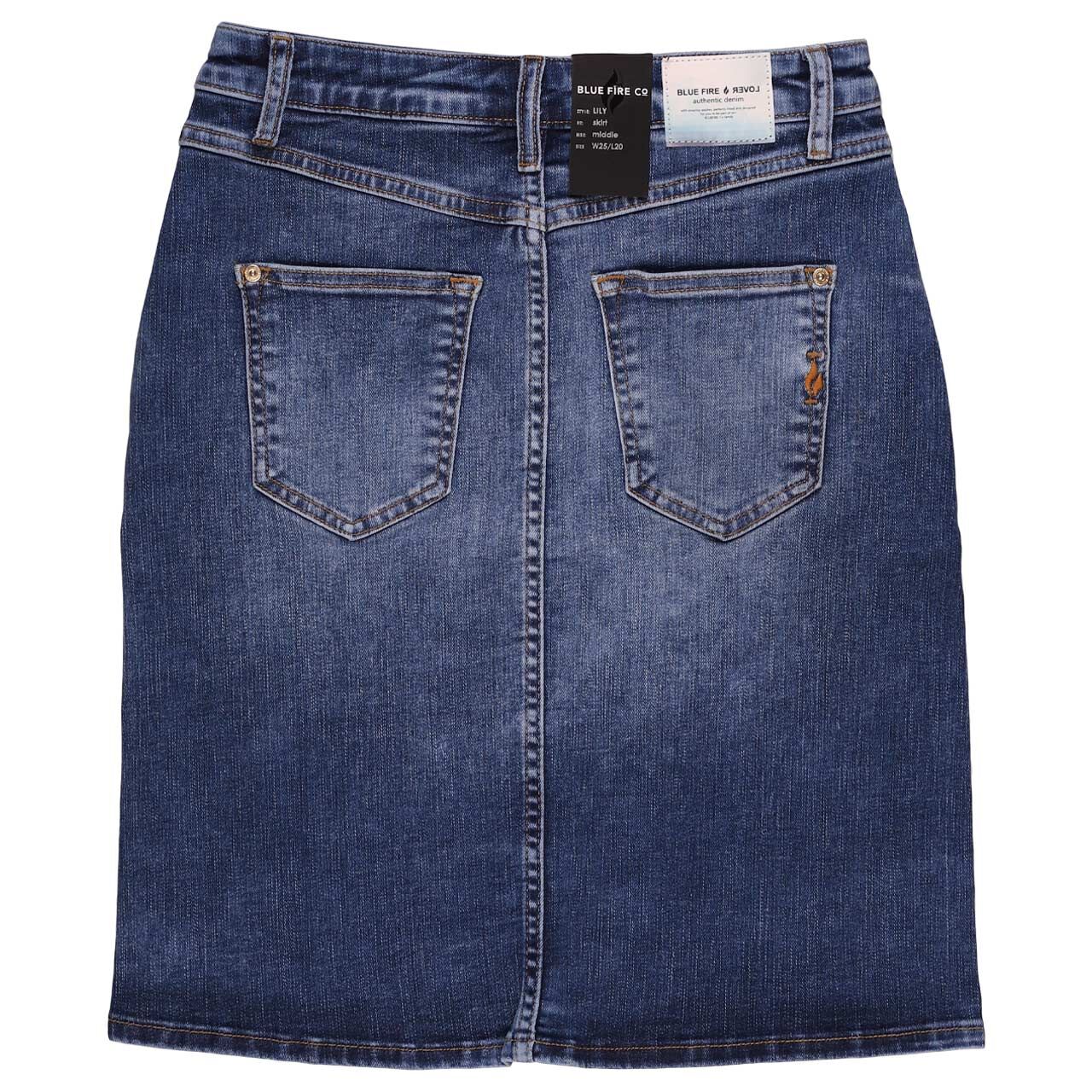 Blue Fire Damen Jeansrock Lily medium blue